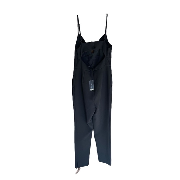 BCBG MaxAzaria - NWT Elegant Black Open Back Adjustable Strap Jumpsuit Sz S - Picture 5 of 10